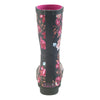Black-Botanical Mid-Calf Rain Boot