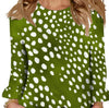 Green Animal Print Blouse