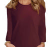Brick Round Neck Blouse