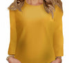 Golden Maize Round Neck Blouse