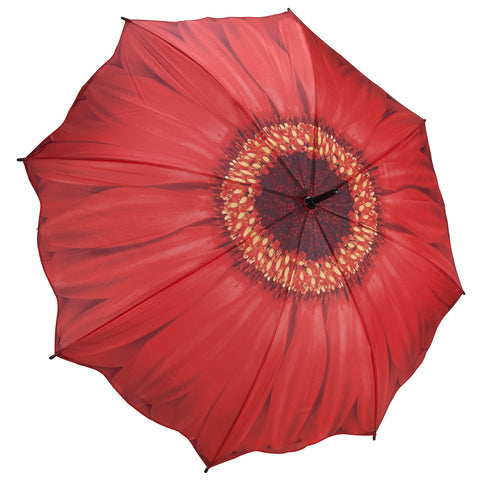 Picture of Red Daisy Stick Umbrella