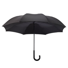 Black Stick Umbrella Reverse Close