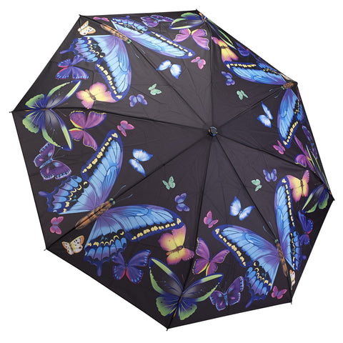 Picture of Galleria Moonlight Butterflies Folding Umbrella