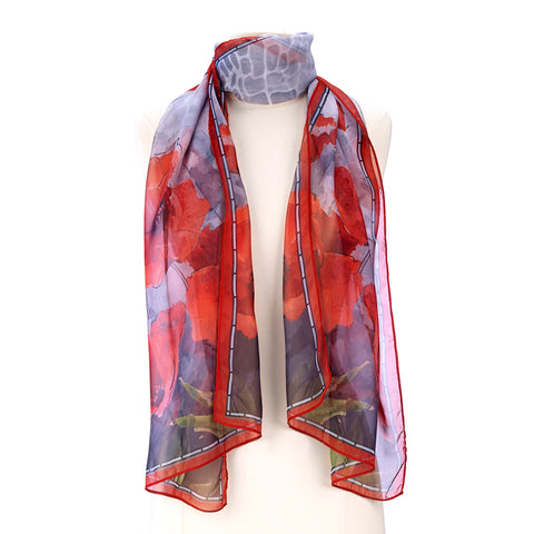 Picture of Stained Glass Poppies Scarf