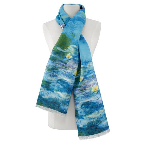 Picture of Monet Waterlilies Viscose\Poly Scarf