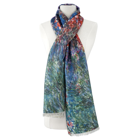 Picture of House at Giverny Under Roses Viscose\Poly Scarf