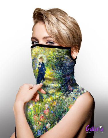 Picture of Renoir, Woman with a Parasol in a Garden Scarf Bandana