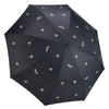 Bees-Black Stick Umbrella Reverse Close