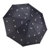 Bees-Black Folding Umbrella