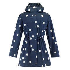 Navy-Polka Dots Raincoat