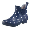 Navy-Polka Dots Rain Boots