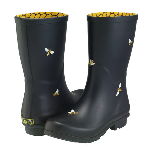 Picture of Black-Bees Mid-Calf Rain Boot