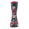 Black-Botanical Mid-Calf Rain Boot