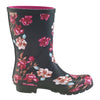 Black-Botanical Mid-Calf Rain Boot