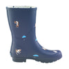 Navy-Cats & Dogs Mid-Calf Rain Boot