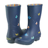 Navy-Butterfly Mid-Calf Rain Boot