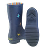 Navy-Butterfly Mid-Calf Rain Boot