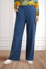 Navy-Nylon/Spandex Pants