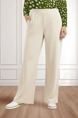 Ivory-Nylon/Spandex Pants