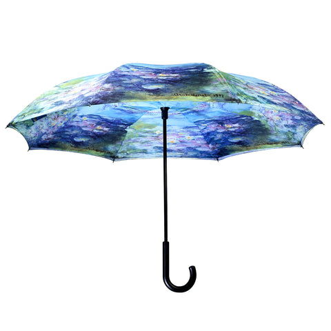Picture of Monet, Water Lilies Stick Umbrella Reverse Close