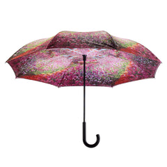 Monet's Garden Stick Umbrella Reverse Close