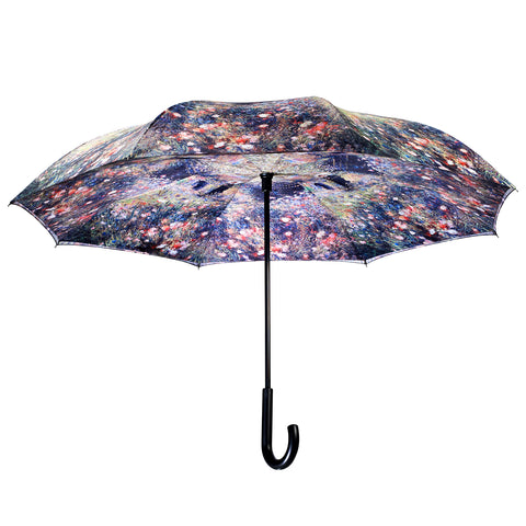Picture of Renoir, Woman with a Parasol in a garden Stick Umbrella Reverse Close