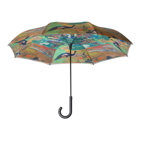 Picture of Gauguin Landscape with Peacocks Stick Umbrella RC