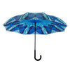 Stained Glass Butterfly Stick Umbrella Reverse Close