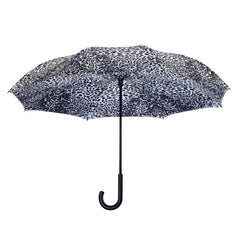 Leopard Skin Black & White RC Stick Umbrella