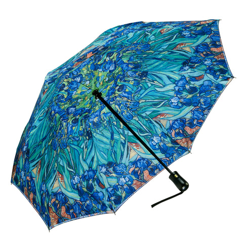 Picture of Van Gogh Irises Reverse Close Folding Umbrella