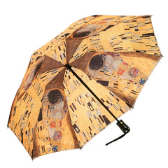 Gustav Klimt "The Kiss" Reverse Close Folding Umbrella