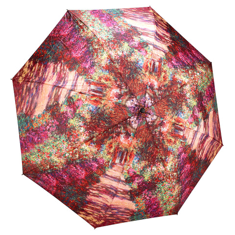 Picture of Monet, A Pathway in Monet's Garden Folding Umbrella
