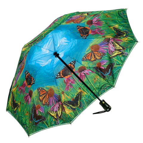 Picture of Butterfly Mountain Reverse Close Folding Umbrella