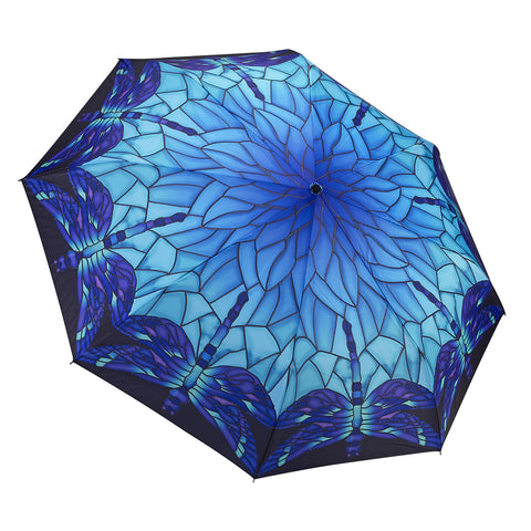 Picture of Stained Glass Dragonfly Folding Umbrella