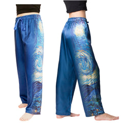 Starry Night-Satin Pajama Pants