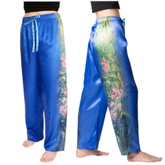 Irises by Monet-Satin Pajama Pants