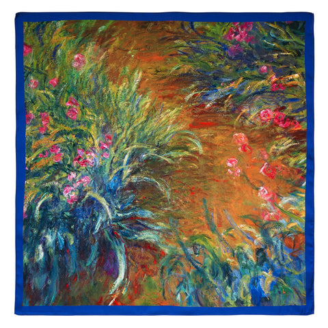 Picture of Irises by Monet Satin Chiffon Scarf