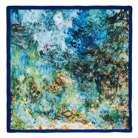 Picture of The House at Giverny Viewed From Rose Garden Satin Chiffon Scarf