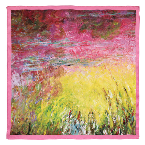 Picture of Waterlilies at Sunset Satin Chiffon Scarf