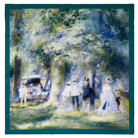 Picture of Renoir In the Park at Saint Cloud Square Satin Chiffon Scarf