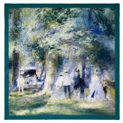Renoir In the Park at Saint Cloud Square Satin Chiffon Scarf